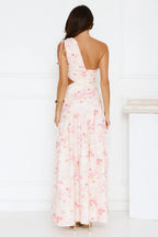 Summer Petals One Shoulder Maxi Dress Print