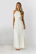 Sultry Samba Halter Maxi Dress Cream