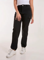Pocket Detail Wide Leg Cargo Pants