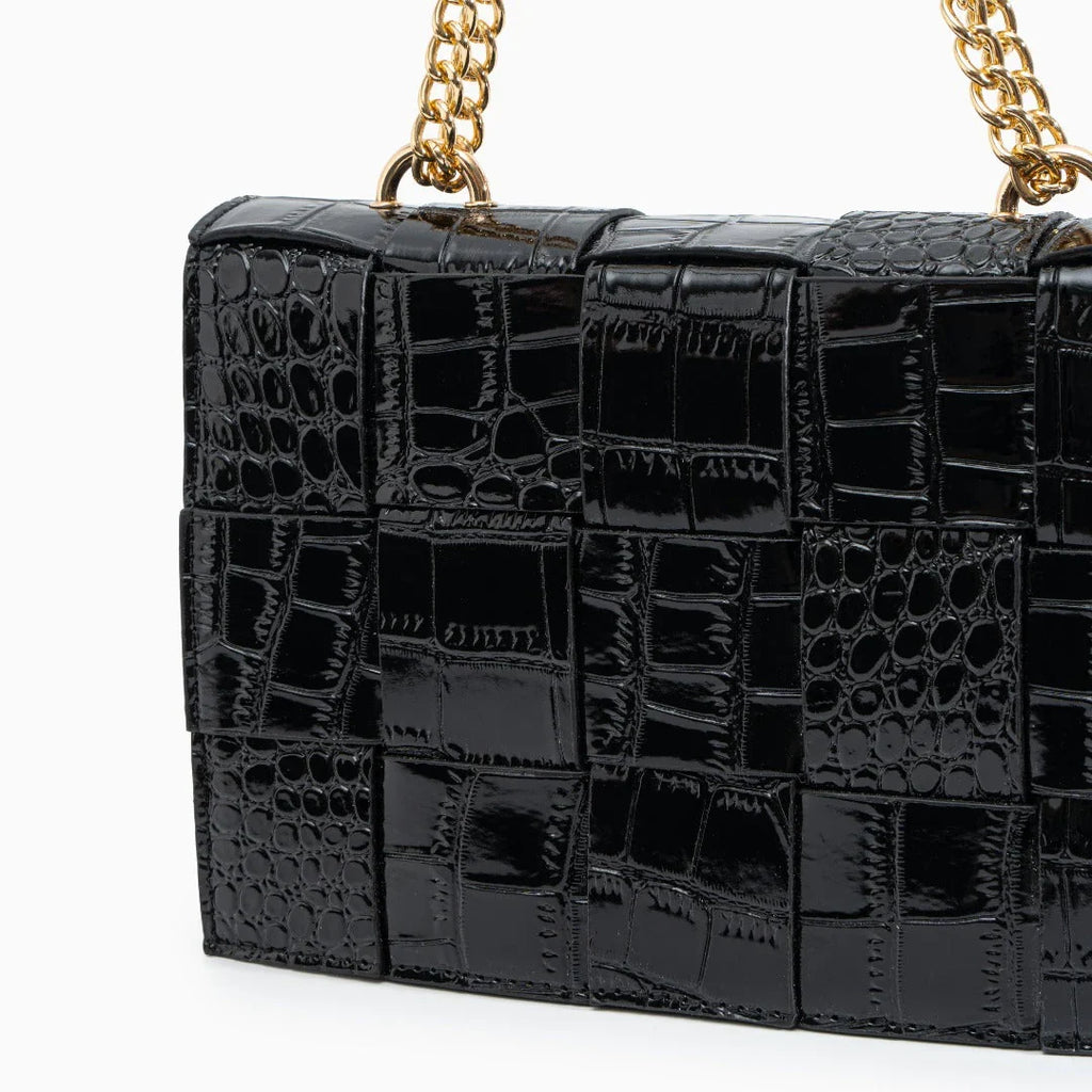 Vioraia Crocodile Pattern Crossbody Bag