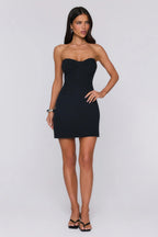 Make It Work Strapless Mini Dress Black