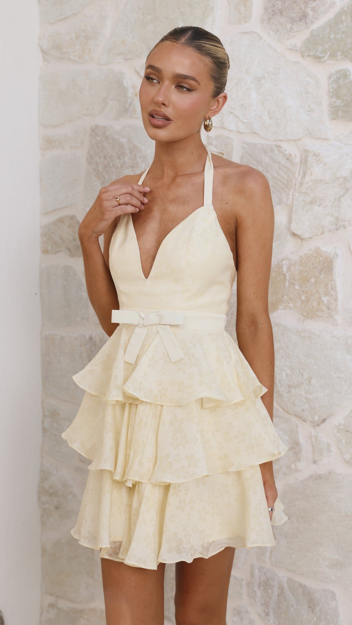 Riana Mini Dress - Yellow