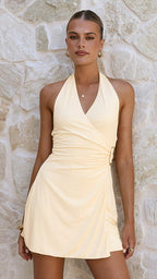 Brigitte Halter Mini Dress - Butter