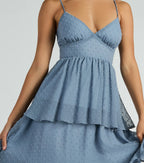 Kasey V-Neck Ruffled A-Line Chiffon Formal Dress