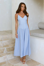 Set Sail In Style Maxi Dress Blue
