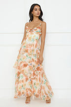Starflower Breeze Maxi Dress Orange