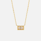 Vioraia Baguette Birthstone Necklace