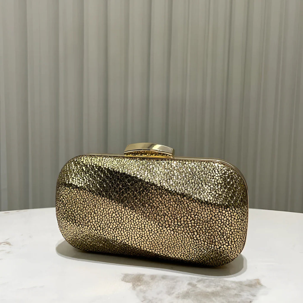 Vioraia Aurum Crush Clutch Bag