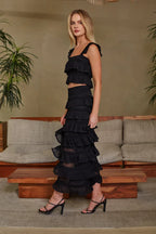 Colette Crochet Top and Maxi Skirt Set