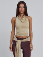 MINNA PANT BROWN TAN