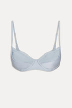 Austin Satin Underwire Bikini Top - Frosting