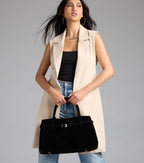 So Elevated Buckle Strap Satchel Bag