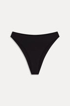 Beck High Waisted Bikini Bottom - Black