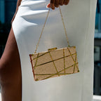Vioraia Geometric Clutch Bag