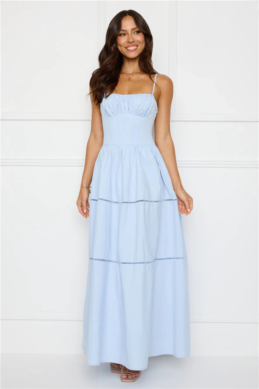 Chic At Sunset Maxi Dress Blue