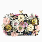 Vioraia Zenaida Handmade Flower Beaded Clutch Bag