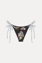 Mackenzie Satin Cheeky Bikini Bottom - Bouquet