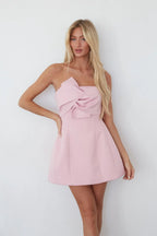 Alix Twist Front Bubble Mini Dress