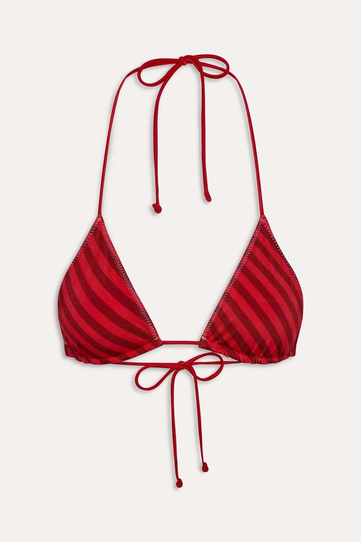 x JENNIE Nick Satin Bikini Top - Spring Stripe