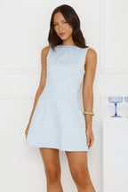Lagoon Waves Mini Dress Blue