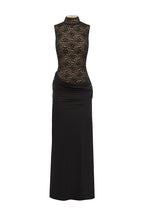CASANA HIGH NECK MAXI DRESS - BLACK