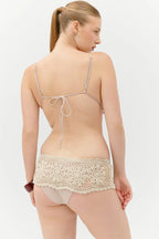 Elena Crochet Shine Bikini Top - Birthday Suit