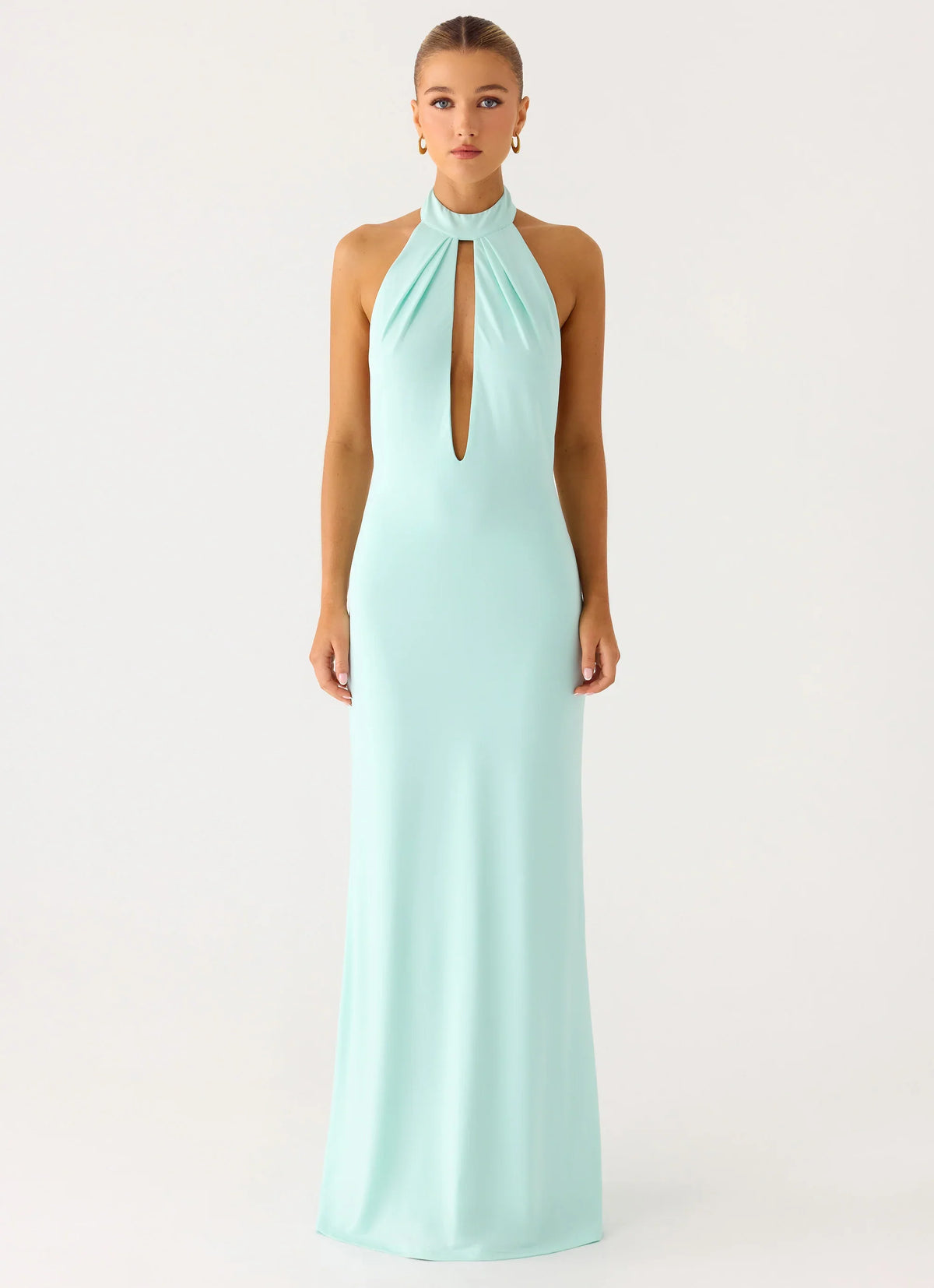 Mougleta Backless Maxi Dress - Aqua