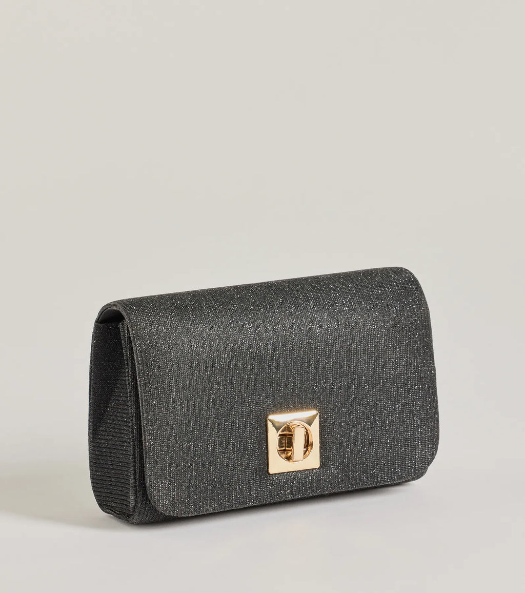 Here For The Party Metallic Crossbody Clutch