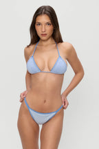 Tide Knit Cheeky Bikini Bottom - Malibu Tide