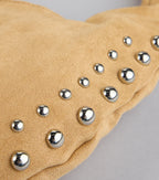 Studded And Stunning Suede Shoulder Bag