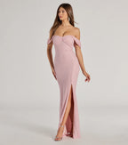 Tamara Off-The-Shoulder Mermaid Glitter Formal Dress