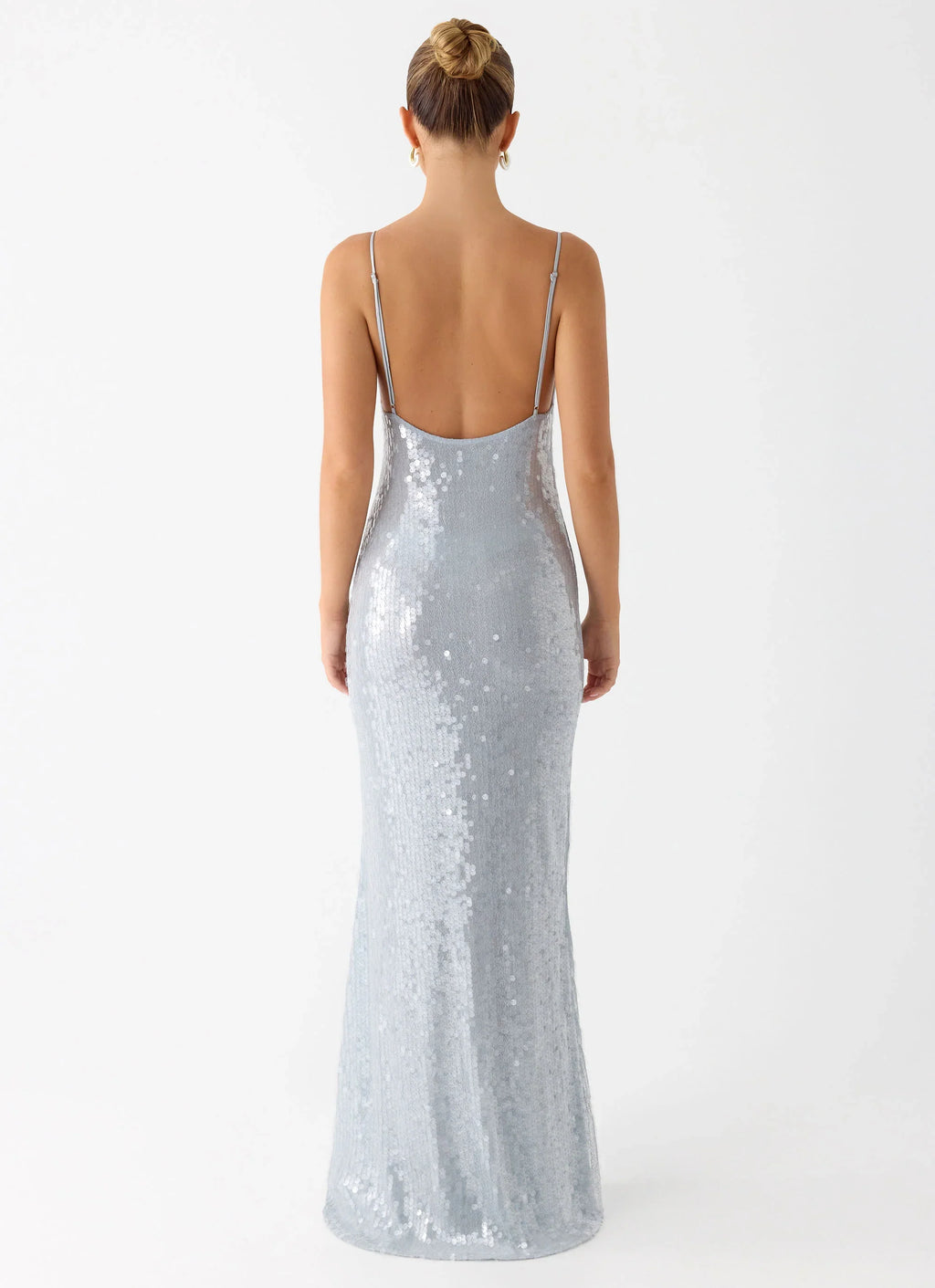 Solo Sequin Maxi Dress - Misty Blue