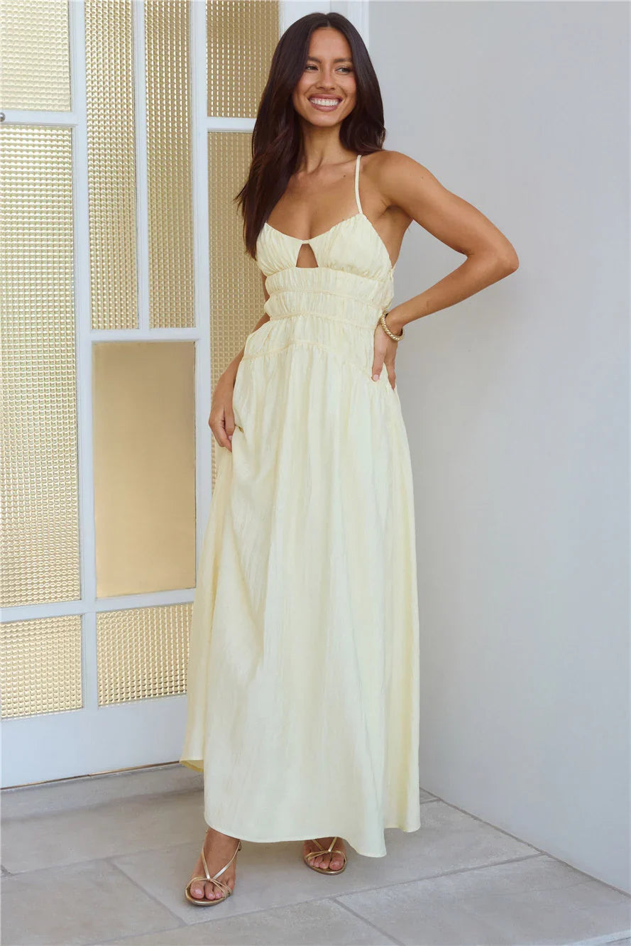 Sunkissed Serenity Maxi Dress Yellow