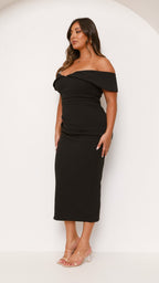 Holly Midi Dress - Black