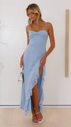 Kiyah Midi Dress - Blue