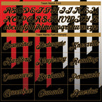 Custom Stitched Red Black Old Gold-White 3D Pattern Design Sports Pullover Sweatshirt Hoodie