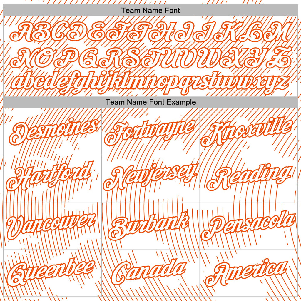 Custom Stitched White Orange 3D Pattern Design Curve Lines Sports Pullover Sweatshirt Hoodie