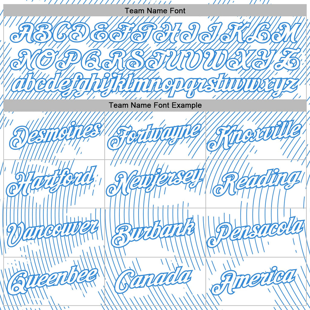 Custom Stitched White Powder Blue 3D Pattern Design Curve Lines Sports Pullover Sweatshirt Hoodie