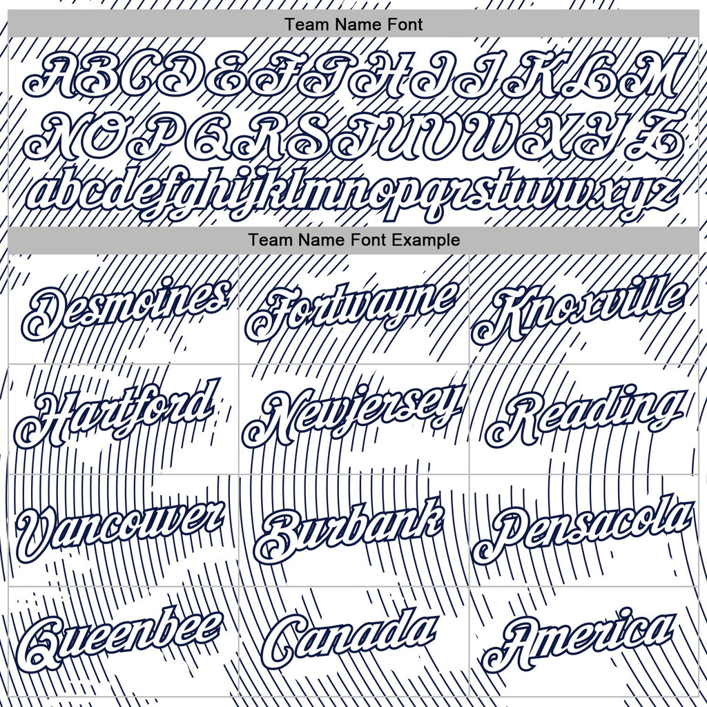 Custom Stitched White Navy 3D Pattern Design Curve Lines Sports Pullover Sweatshirt Hoodie
