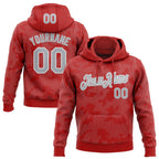 Custom Stitched Red Gray-White 3D Pattern Design Curve Lines Sports Pullover Sweatshirt Hoodie