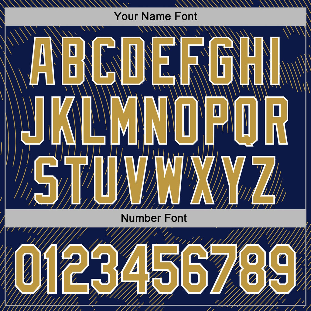 Custom Stitched Navy Old Gold-White 3D Pattern Design Curve Lines Sports Pullover Sweatshirt Hoodie