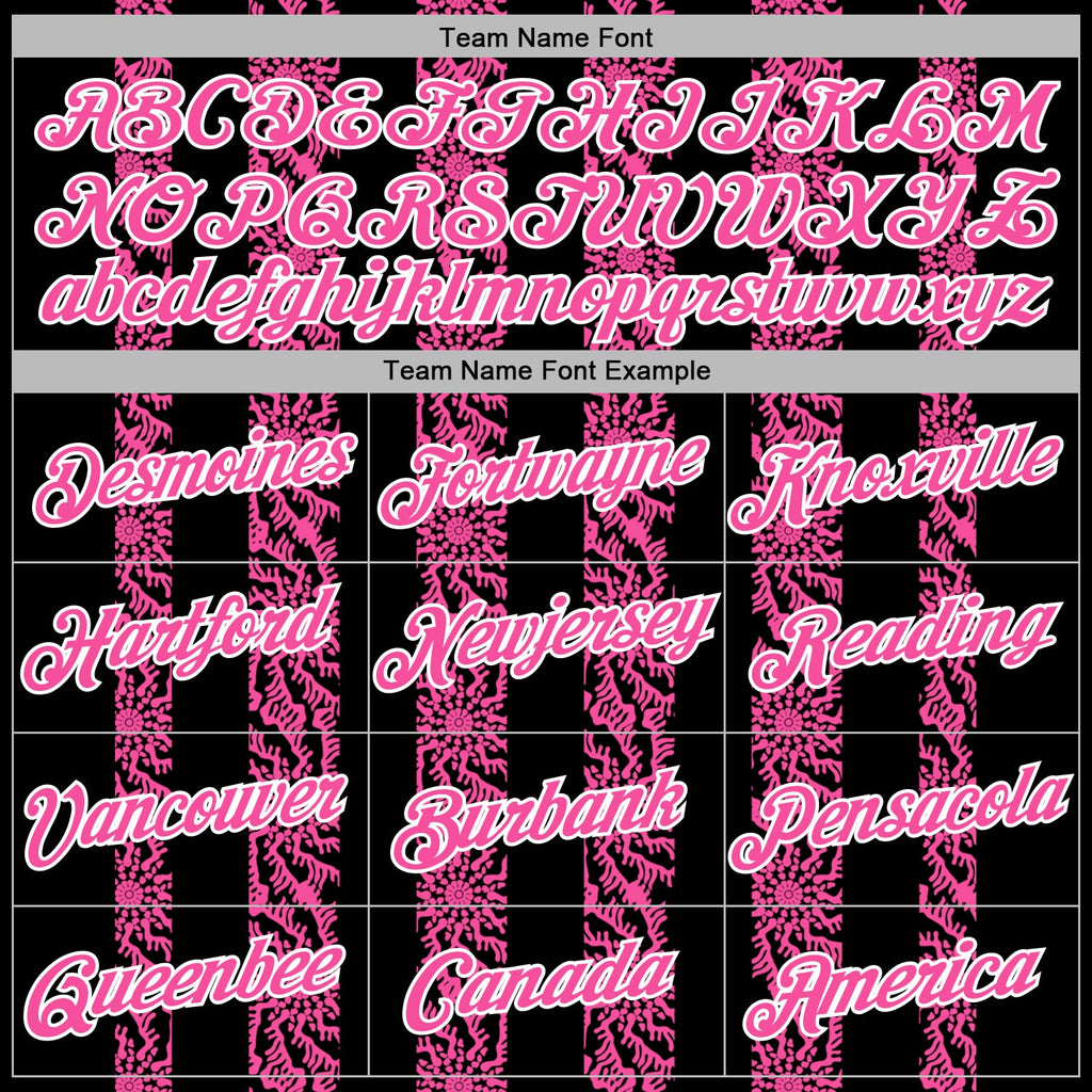 Custom Stitched Black Pink-White 3D Pattern Design Abstract Shape Sports Pullover Sweatshirt Hoodie