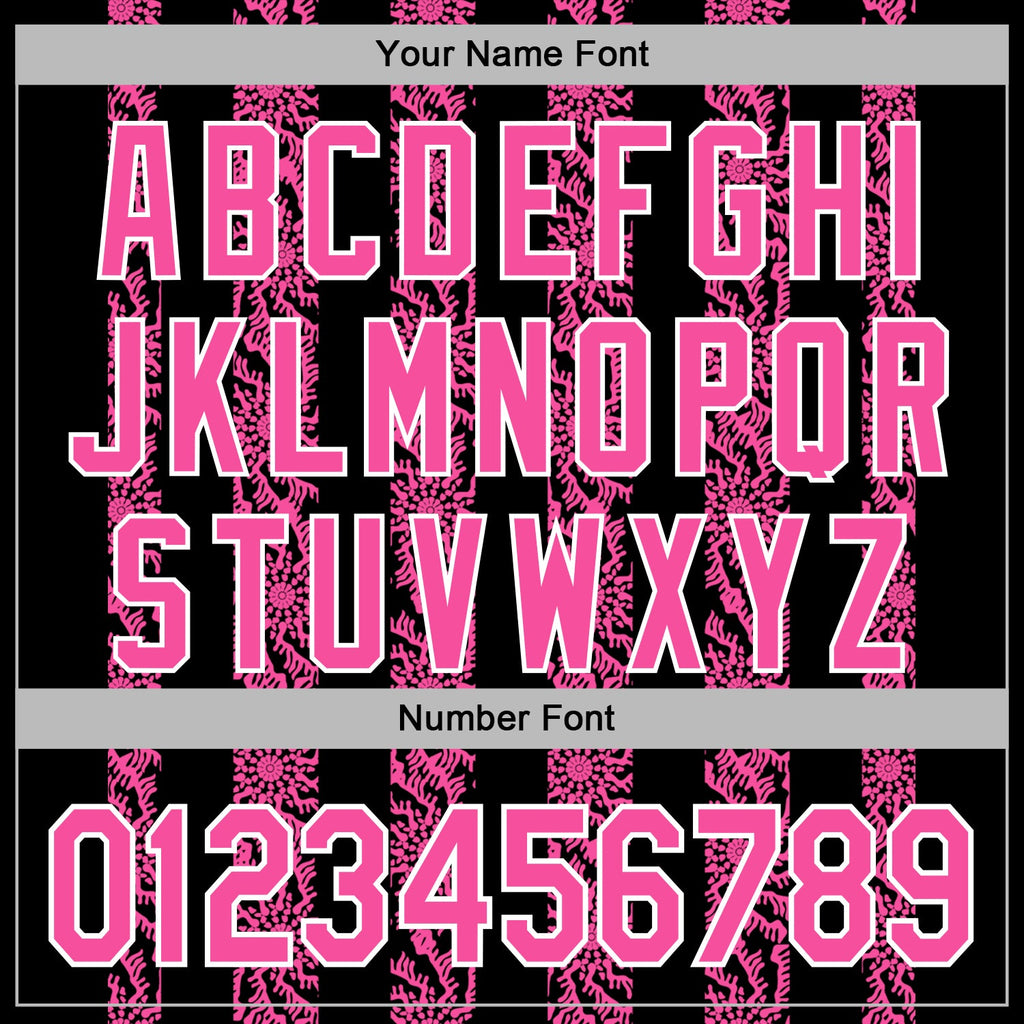 Custom Stitched Black Pink-White 3D Pattern Design Abstract Shape Sports Pullover Sweatshirt Hoodie