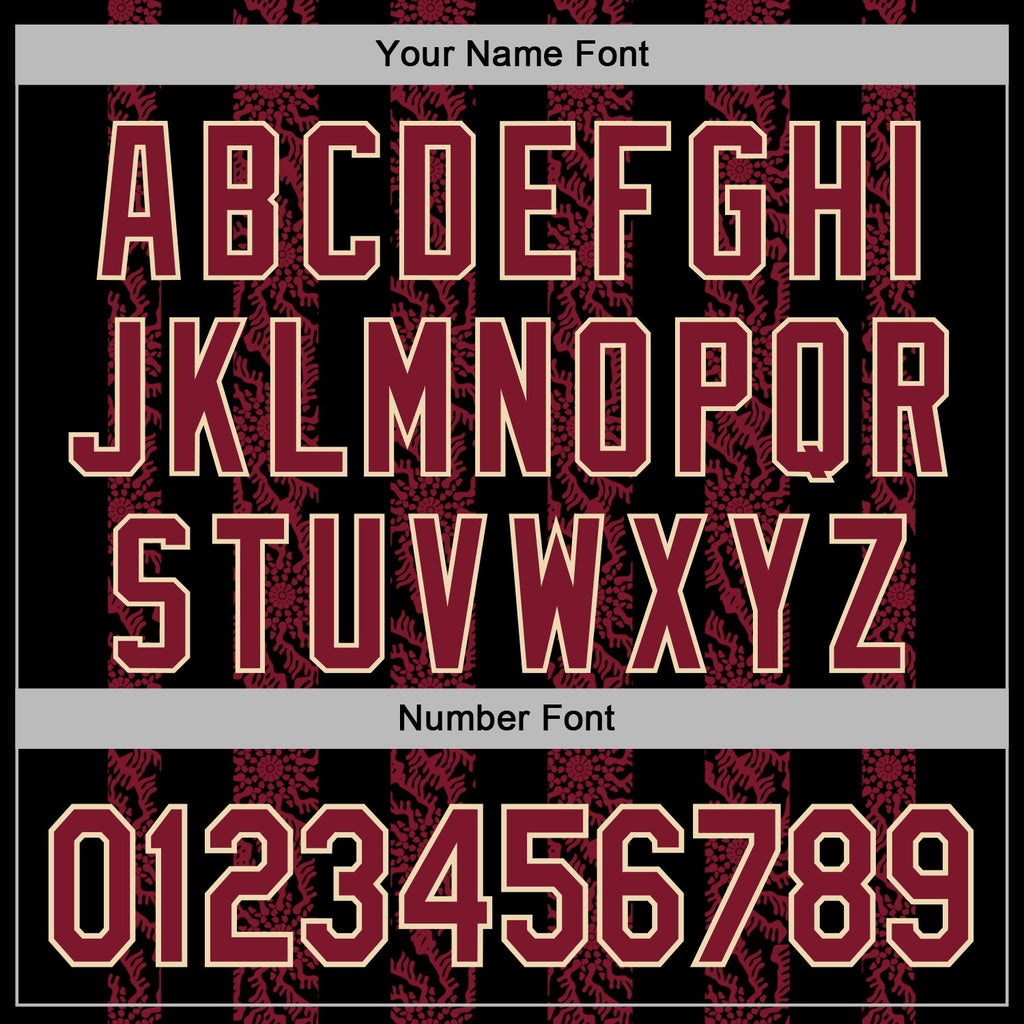 Custom Stitched Black Crimson-Cream 3D Pattern Design Abstract Shape Sports Pullover Sweatshirt Hoodie