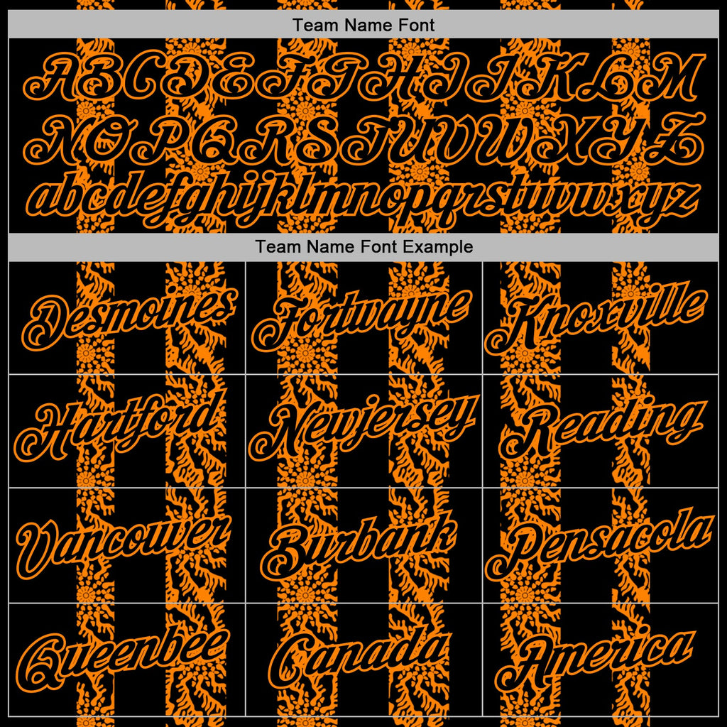 Custom Stitched Black Bay Orange 3D Pattern Design Abstract Shape Sports Pullover Sweatshirt Hoodie