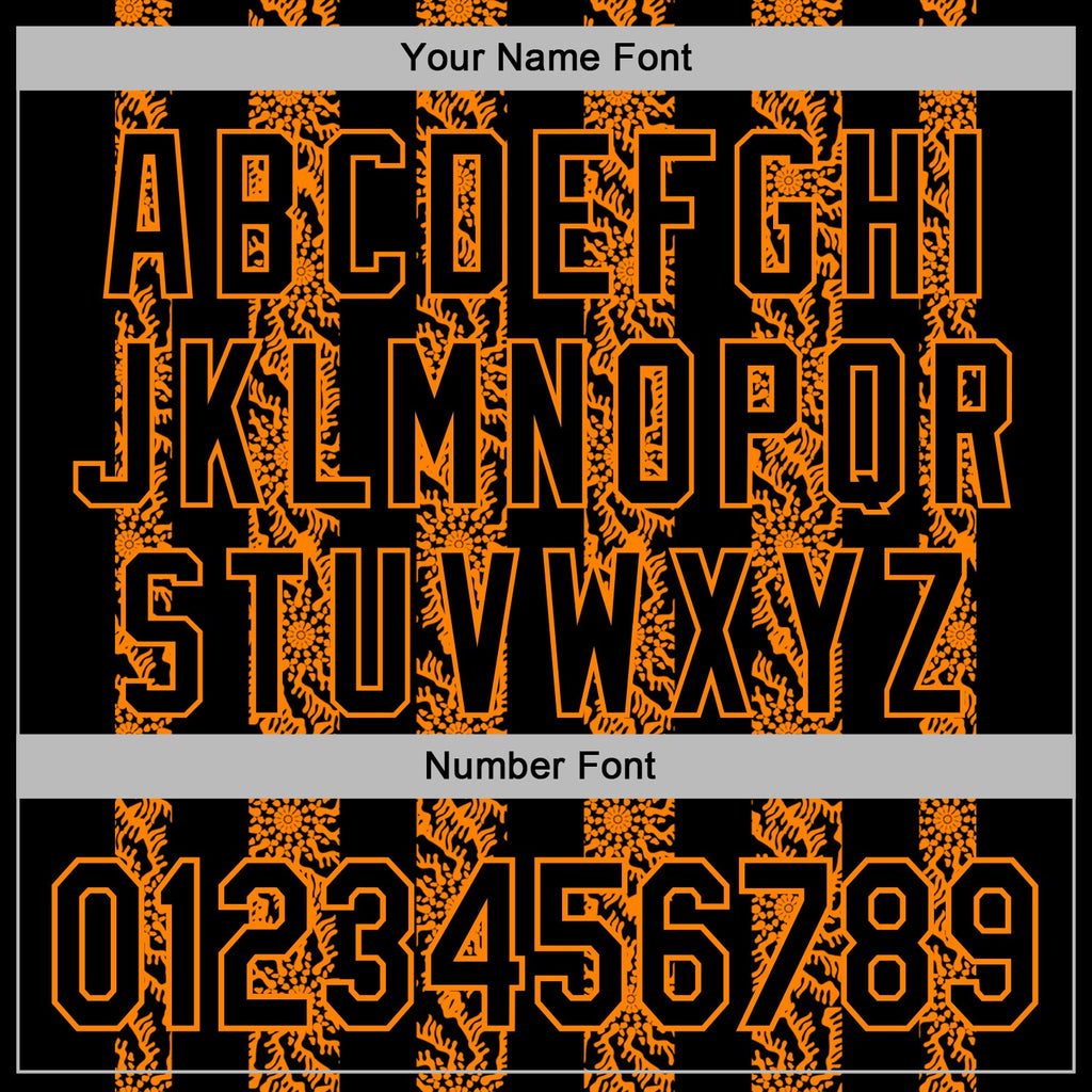 Custom Stitched Black Bay Orange 3D Pattern Design Abstract Shape Sports Pullover Sweatshirt Hoodie