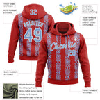 Custom Stitched Red Light Blue-White 3D Pattern Design Abstract Shape Sports Pullover Sweatshirt Hoodie