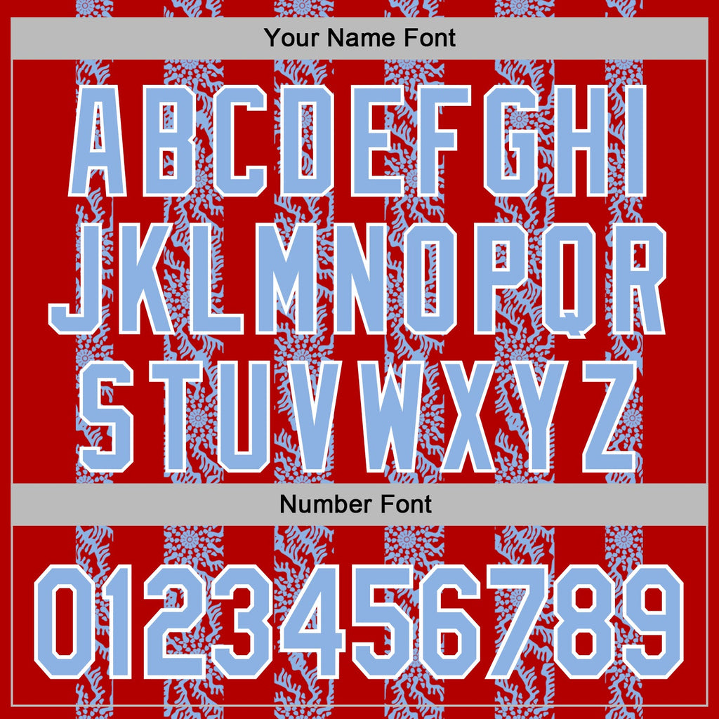 Custom Stitched Red Light Blue-White 3D Pattern Design Abstract Shape Sports Pullover Sweatshirt Hoodie