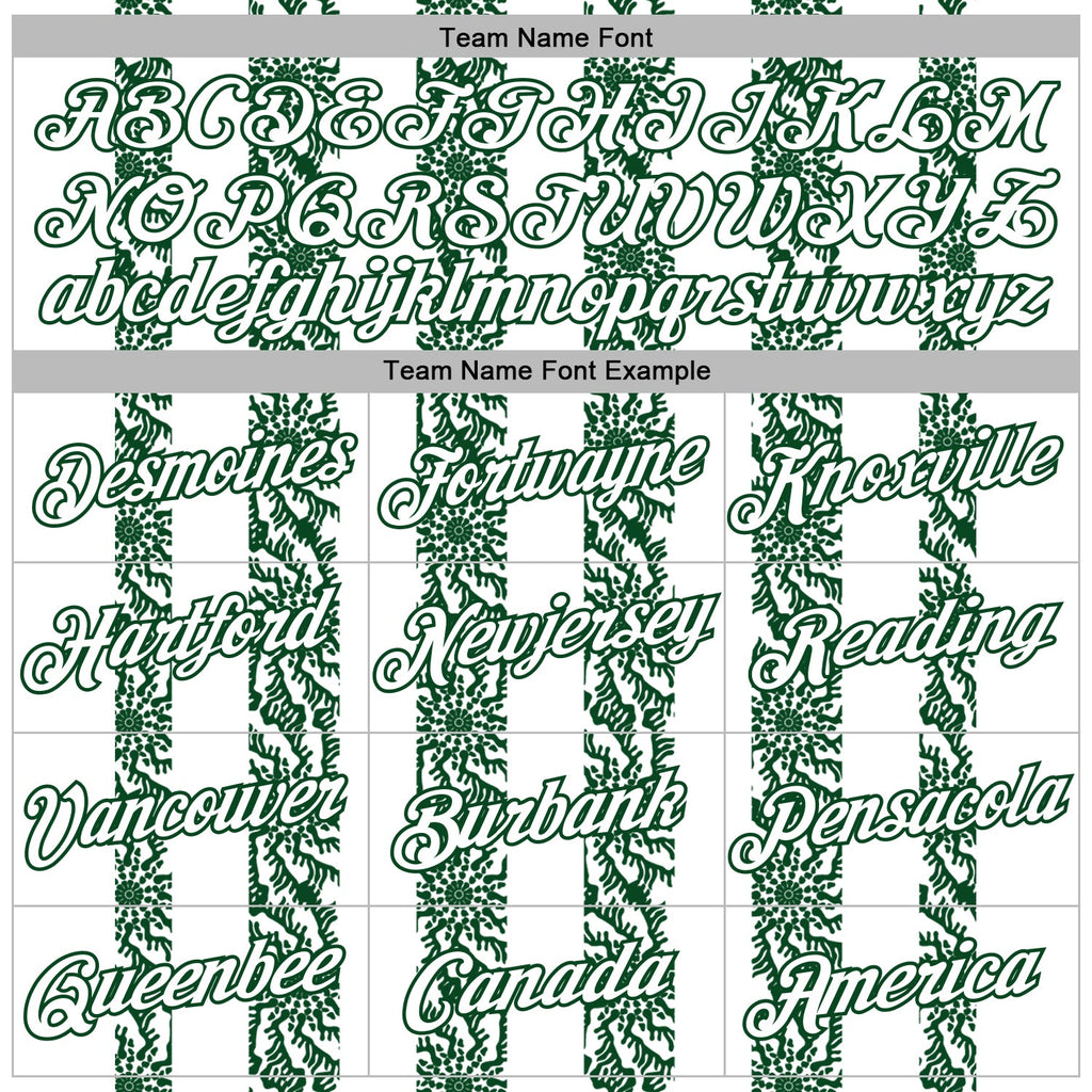 Custom Stitched White Green 3D Pattern Design Abstract Shape Sports Pullover Sweatshirt Hoodie