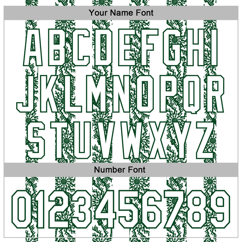 Custom Stitched White Green 3D Pattern Design Abstract Shape Sports Pullover Sweatshirt Hoodie